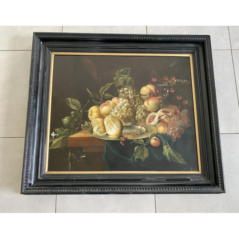 Schilderij "Stilleven met citroenen", olieverf op doek, 19e eeuw