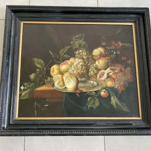 Schilderij "Stilleven met citroenen", olieverf op doek, 19e eeuw