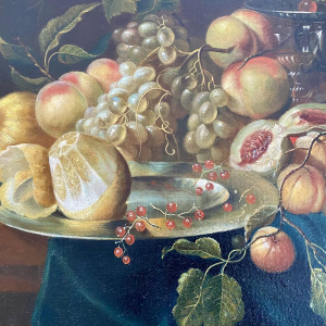 Tableau "Nature morte aux citrons" huile sur toile, XIXe siècle