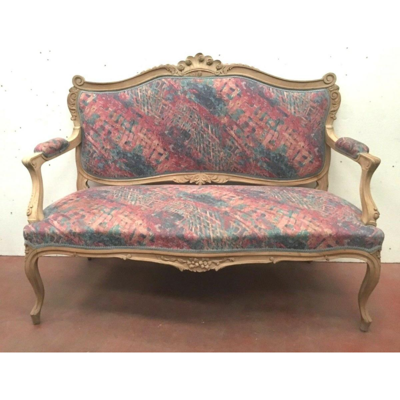 Mobilier de salon de style Louis XV, canapé et fauteuils Rocaille, XXe siècle