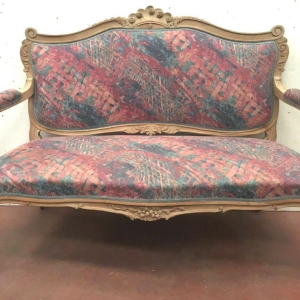 Mobilier de salon de style Louis XV, canapé et fauteuils Rocaille, XXe siècle