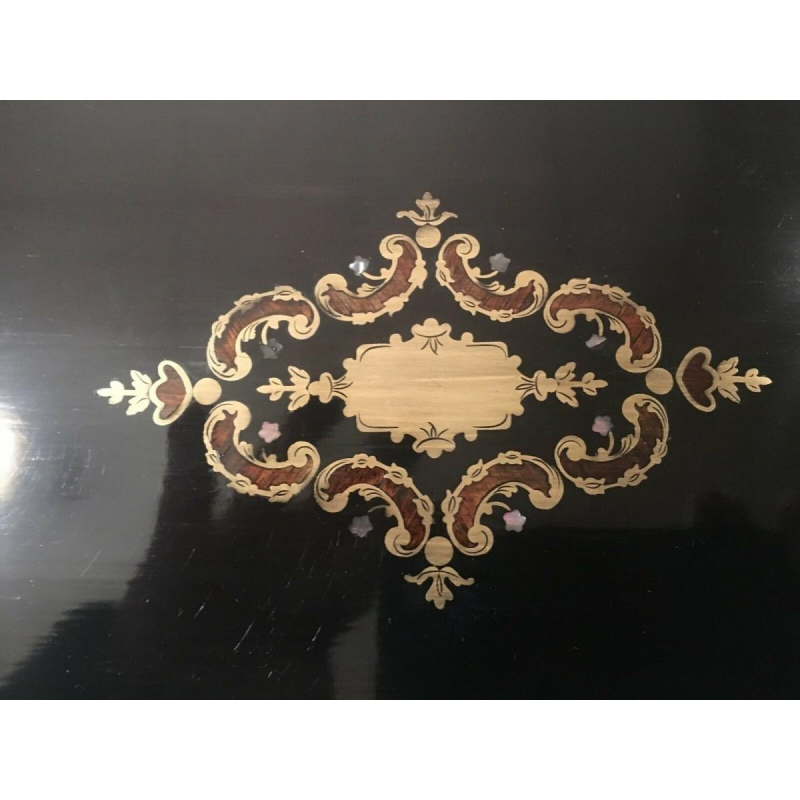 Napoleon III token box, Boulle marquetry case, 19th century