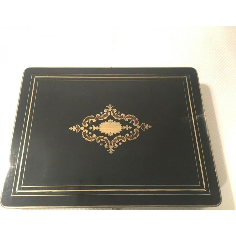 Napoleon III-penningendoos, Boulle-inlegwerkkist, 19e eeuw
