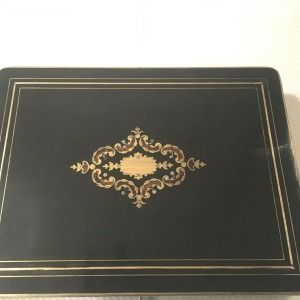 Napoleon III-penningendoos, Boulle-inlegwerkkist, 19e eeuw