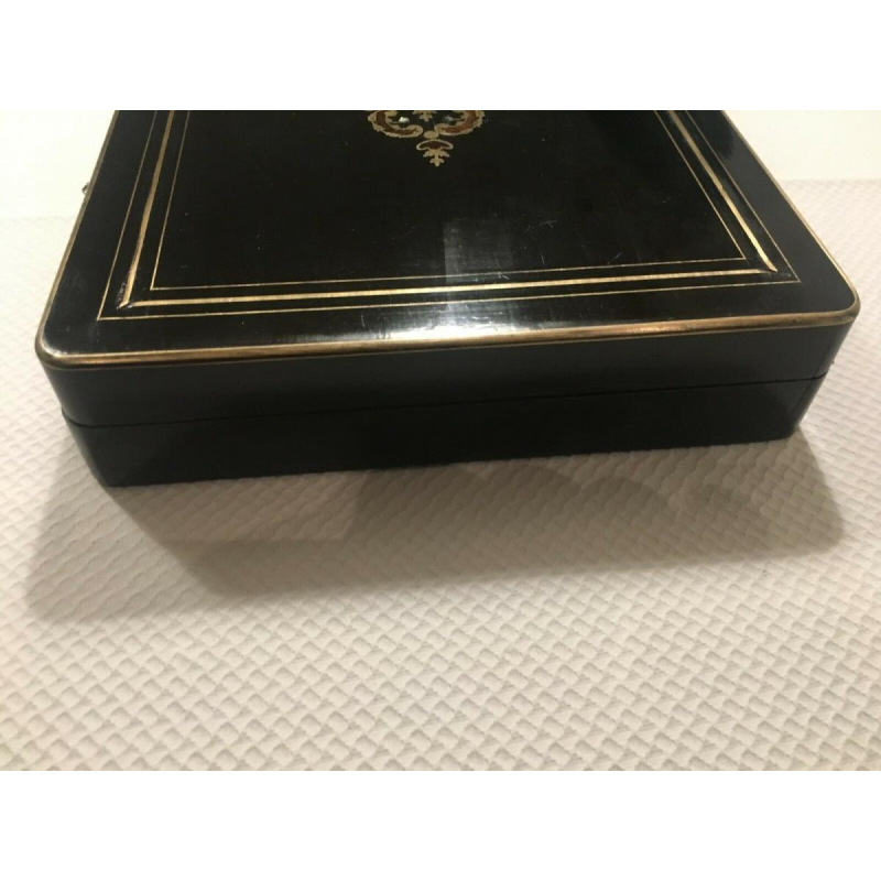 Napoleon III-penningendoos, Boulle-inlegwerkkist, 19e eeuw