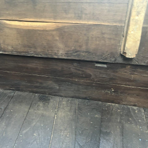 Solid elm chest with star decoration, 18th century