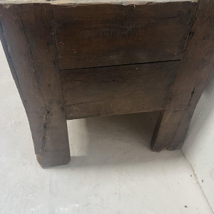 Solid elm chest with star decoration, 18th century