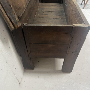 Solid elm chest with star decoration, 18th century