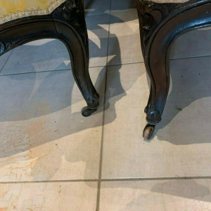 Set van acht Napoleon III-fauteuils van palissanderhout, 19e eeuw.