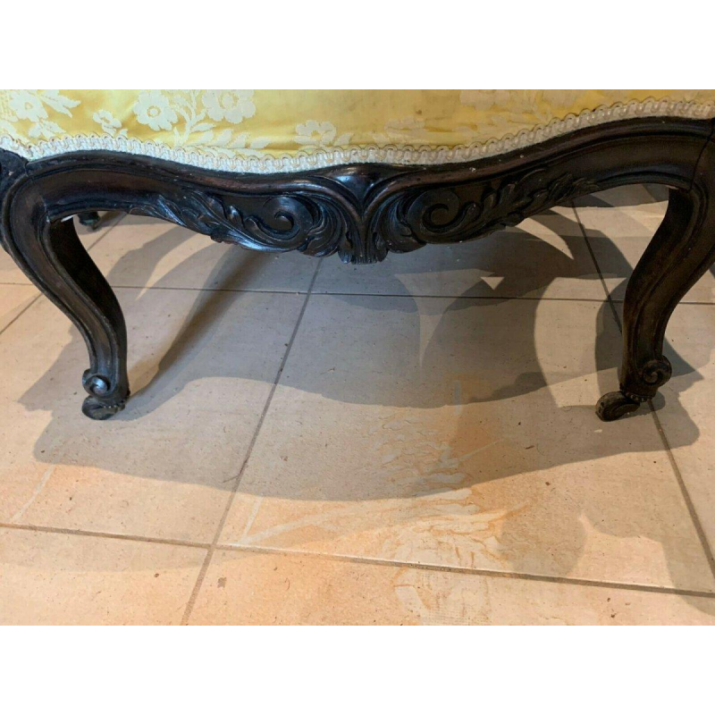 Set van acht Napoleon III-fauteuils van palissanderhout, 19e eeuw.