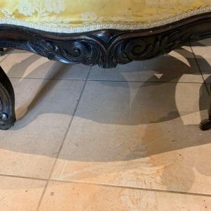 Set van acht Napoleon III-fauteuils van palissanderhout, 19e eeuw.