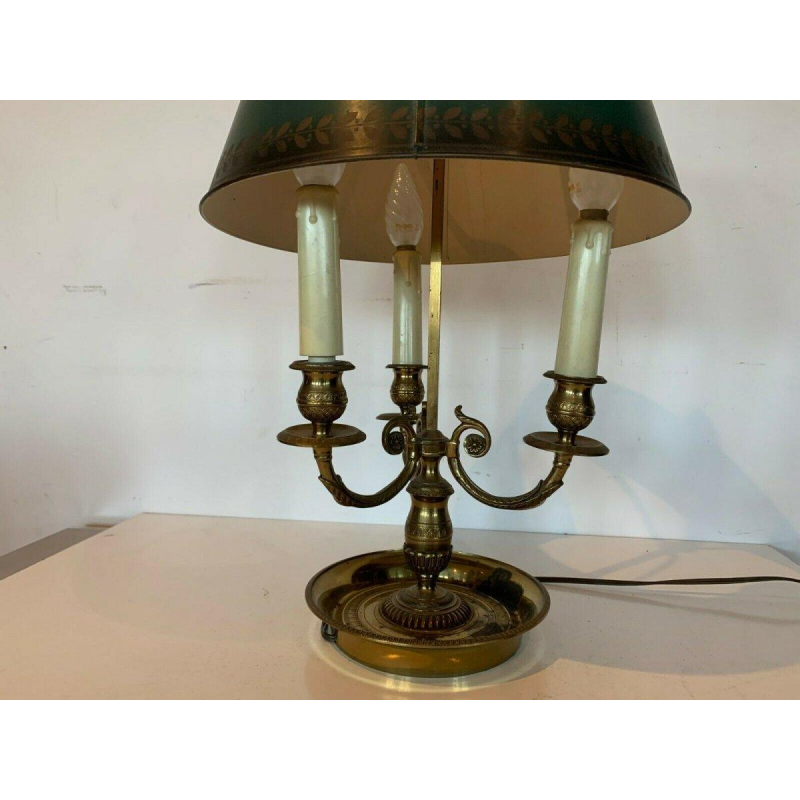 Bouillottelamp van brons en plaatmetaal, 20e eeuw