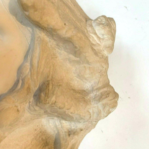 Professor Pattarino "Smiling Woman" Carrara marble sculpture, Italy, 20th century