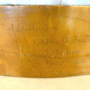 Professor Pattarino "Smiling Woman" Carrara marble sculpture, Italy, 20th century