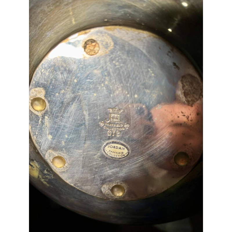 Pair of large stamped "bottle" vases - silver-plated metal - Italy, 20th century