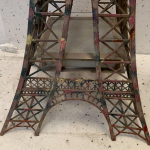 Large Eiffel Tower made of flat iron and patinated angle iron, 20th century