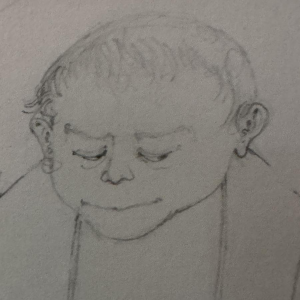 Jean-Pierre FÉLIX «Le colombophile» dessin sur papier, XXe siècle