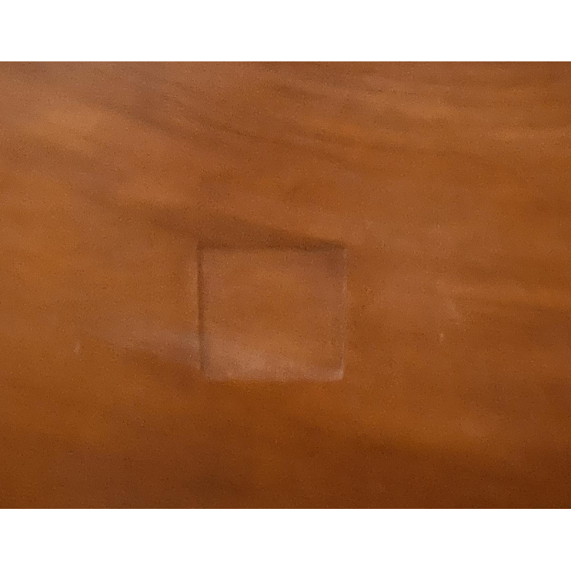 Art Deco two-seater bench in solid mahogany, 20th century