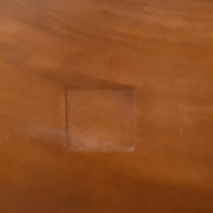 Art Deco two-seater bench in solid mahogany, 20th century