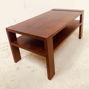 Art Deco architectonische salontafel van mahoniehoutfineer, 20e eeuw