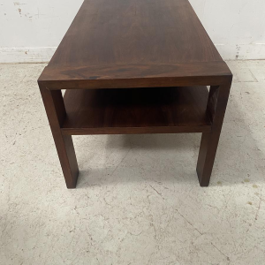 Table basse architecturale époque art déco en placage d'acajou, XXe siècle