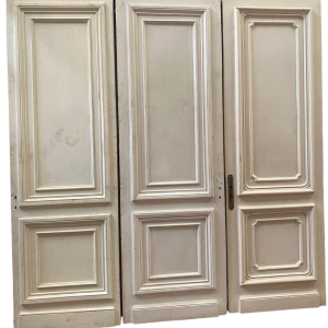 Set of three double-sided molded passage doors, 19th century