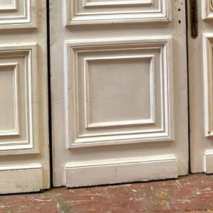 Set of three double-sided molded passage doors, 19th century