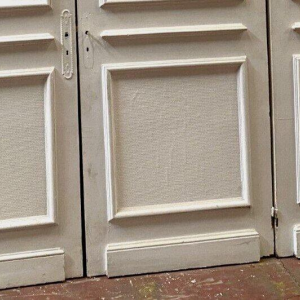 Set of three double-sided molded passage doors, 19th century