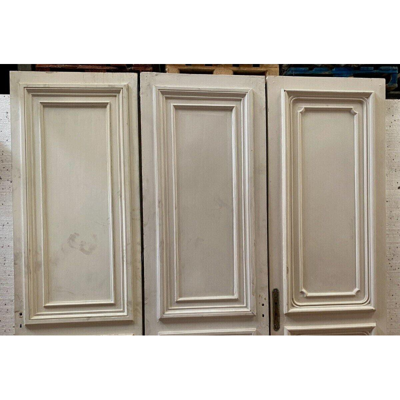 Set of three double-sided molded passage doors, 19th century