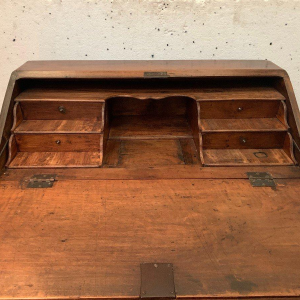Louis XV style slant-front desk in solid oak, 18th century