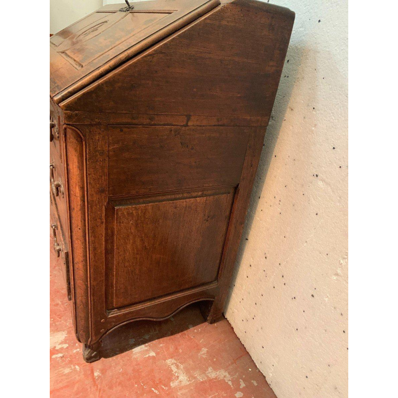 Bureau de pente Louis XV en chêne massif, XVIIIᵉ siècle