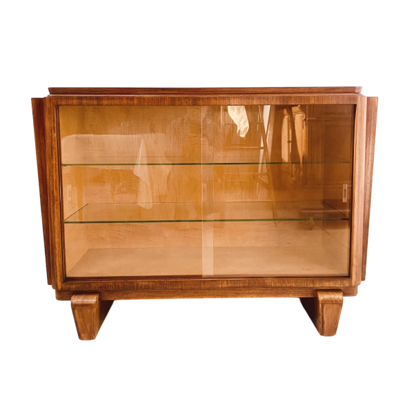 Art Deco display cabinet in mahogany and veneer, 20th century
