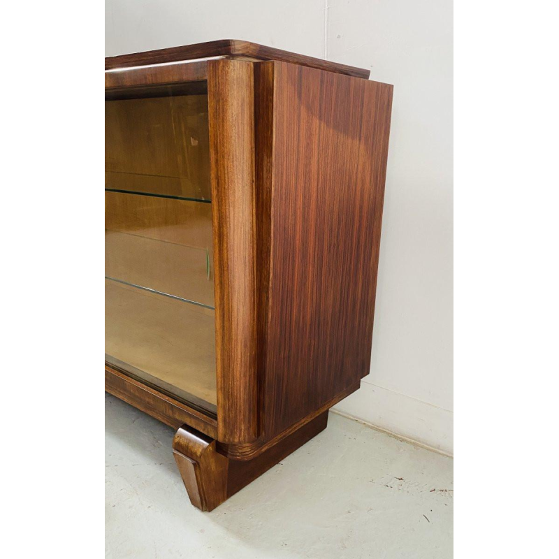 Art Deco display cabinet in mahogany and veneer, 20th century