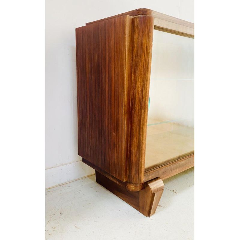 Art Deco display cabinet in mahogany and veneer, 20th century