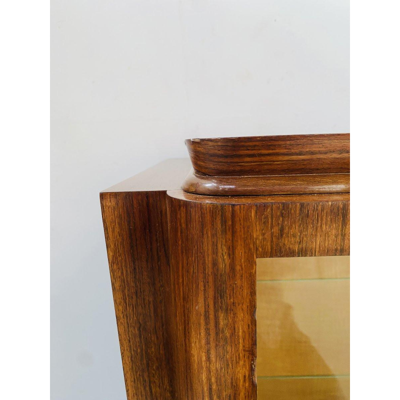 Vitrine Art Déco en acajou et placage, XXe siècle