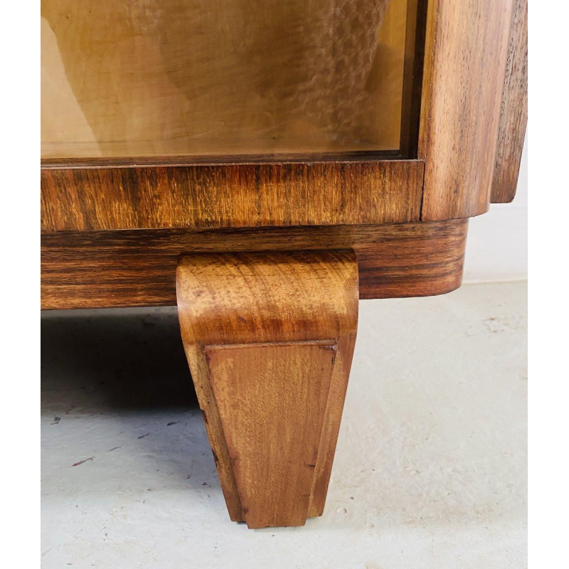 Art Deco display cabinet in mahogany and veneer, 20th century