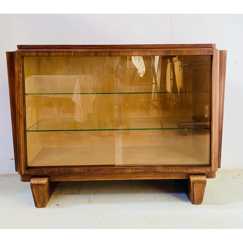 Art Deco display cabinet in mahogany and veneer, 20th century