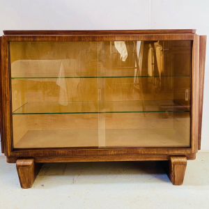 Art Deco display cabinet in mahogany and veneer, 20th century