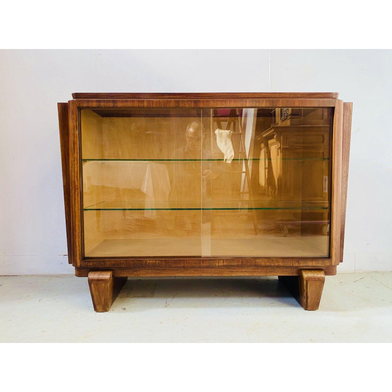 Art Deco display cabinet in mahogany and veneer, 20th century