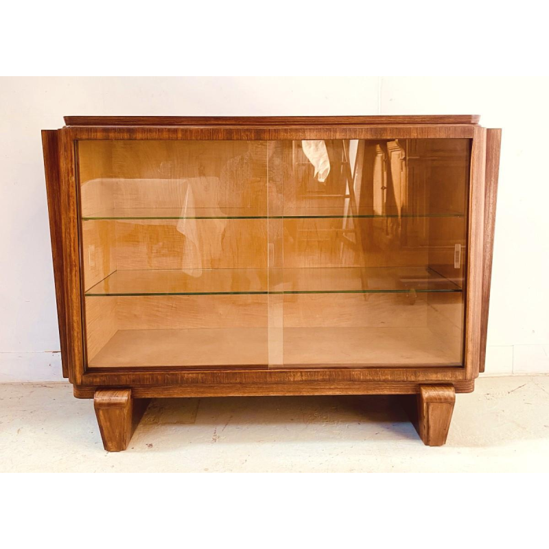 Art Deco display cabinet in mahogany and veneer, 20th century