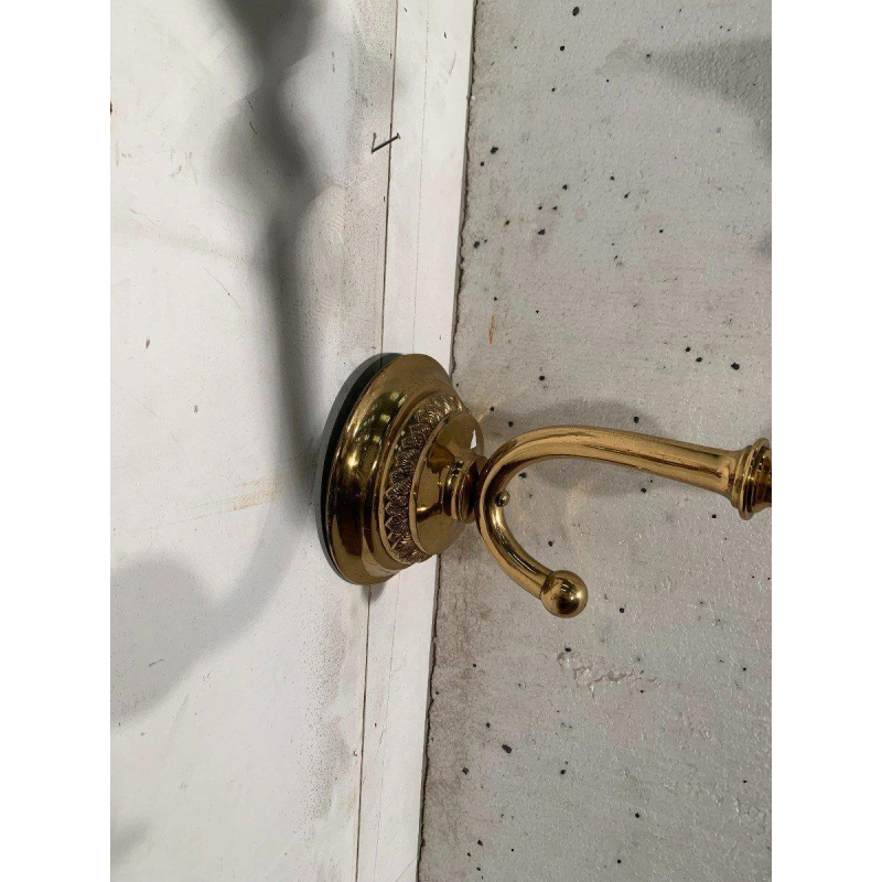 Pair of large gilt brass candlestick wall sconces, 20th century