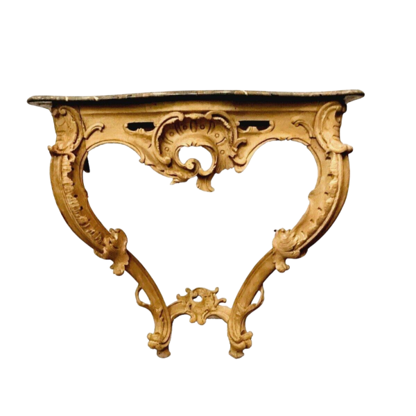 Louis XV style console table in natural wood, 19th century