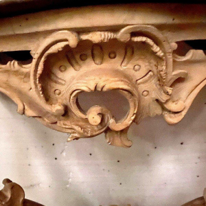 Louis XV style console table in natural wood, 19th century