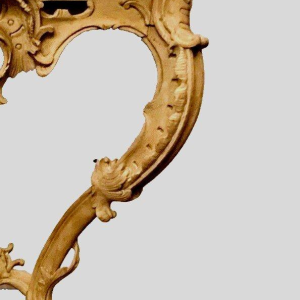 Console de style Louis XV en bois naturel, XIXᵉ siècle