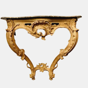 Louis XV style console table in natural wood, 19th century
