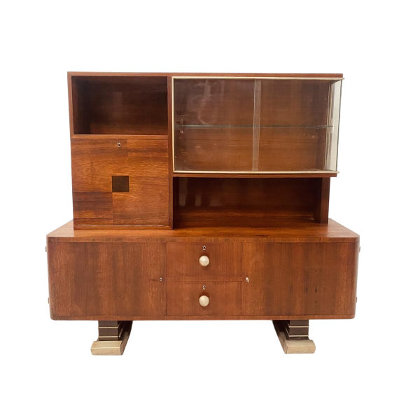 Art Deco period architectural display cabinet, 20th century