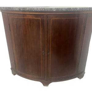 Louis XVI style half-moon corner cabinet, 19th century