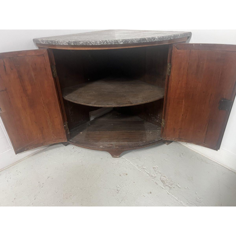 Louis XVI style half-moon corner cabinet, 19th century