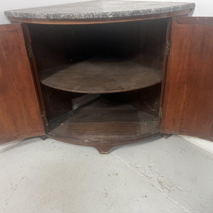 Louis XVI style half-moon corner cabinet, 19th century
