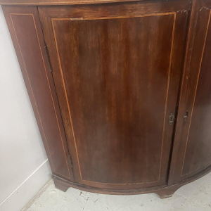 Louis XVI style half-moon corner cabinet, 19th century